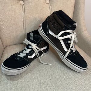 VANS  high top, black and brown, size 5